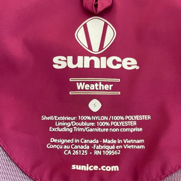 Sunice Weather SS Full Zip Mesh Lined Golf Jacket Dark Pink Soft Lavender Sz S - Picture 10 of 14